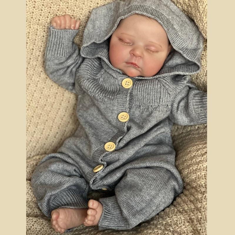 Realistic Peaches Reborn Toddler Dolls 20'' 50 Cm Handmade 3D Colored Drawing Skin Newborn Doll Soft Touch Cloth Body Cuddly Bebe Reborn Toys for Kids