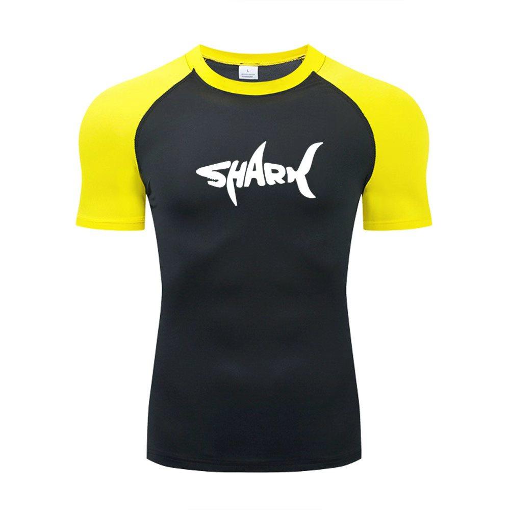 New Trendy  Print Compression Shirt Men's Running T-Shirt Gym Sports Quick-Drying Shirt Outdoor Cycling Jogging Training Top 849