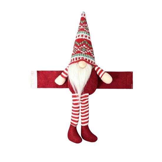 Seasonal Curtain Holdbacks Christmas Plush Gnome Buckle, Scandinavian Santa Doll Tiebacks, Buckle for Living Room Faceless Dwarf Holdback Fastener