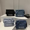 Fashionable Casual Denim Shoulder Tote Bag For Women In Soft Medium Size With Pockets