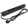 Power Strip with Switch Phasak Bns 1518/ 8 Power Outlets/ 1.5m Cable/ Black
