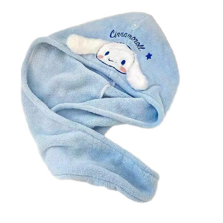 Cinnamoroll Quick-Dry Hair Wrap Towel for Women - Cute, Absorbent Bath Cap