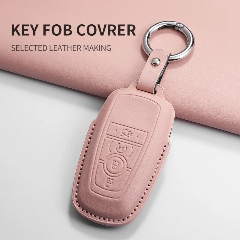 Car Key Case Cover for Ford Ranger Wildtrak Focus C-Max Galaxy Mondeo Explorer Edge EcoSport for Mustang Car Key Case Shell Fob