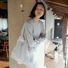 Stripe Cotton Shoulder Bag_BLUE