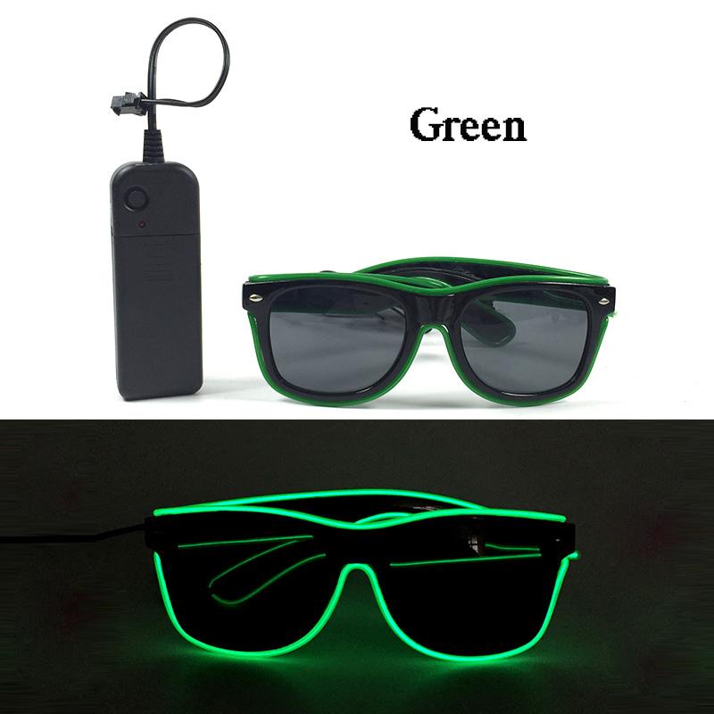 LED Sunglasses Masquerade Concert Club Rave Accessories Glowing Cyberpunk Men Women LED Pink Glasses Party Eyewear