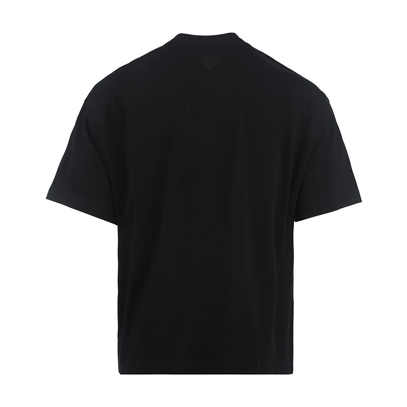Emporio Armani SS25 Logo Embroidered Round Neck Loose Fit Short Sleeve T-Shirt Men Tops Dark-Blue EM001060-AF13715-UB118