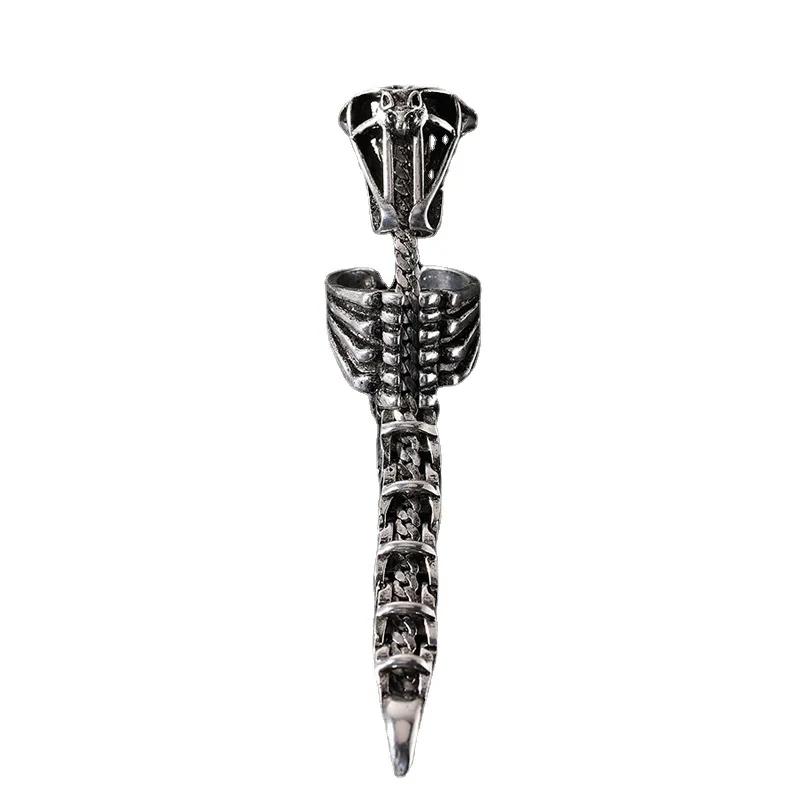 Punk Movable Scorpion Ring Fingertip Toy Stress Relief Retro Goth Scroll Armor Knuckle Metal Full Finger Rings Creative Jewelry