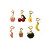 18K Gold-Plated Skull Stainless Steel Pendant for DIY Fruit Snack Series – Women's Edition