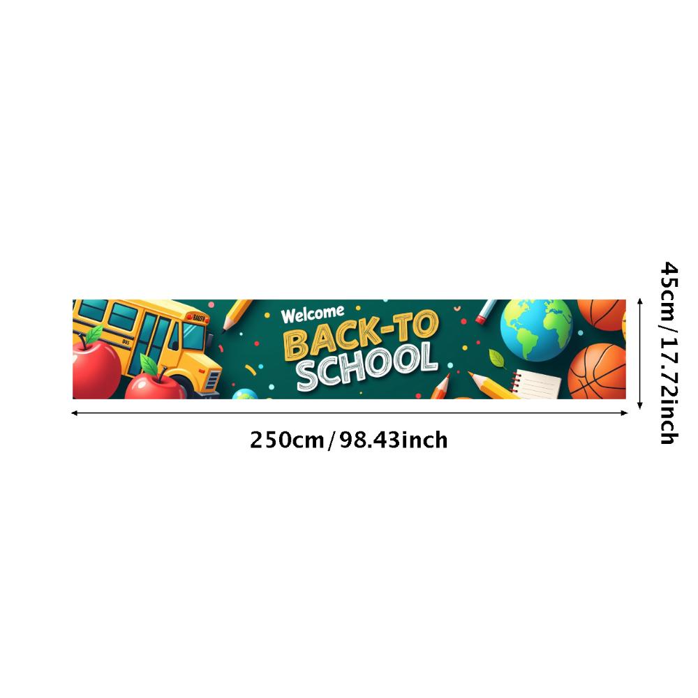 Willkommen zurück zur Schule Banner Hintergrund für Klassenzimmerdeko Kinder Schulfest Veranstaltung Hintergrunddekorationen Foto-Requisiten