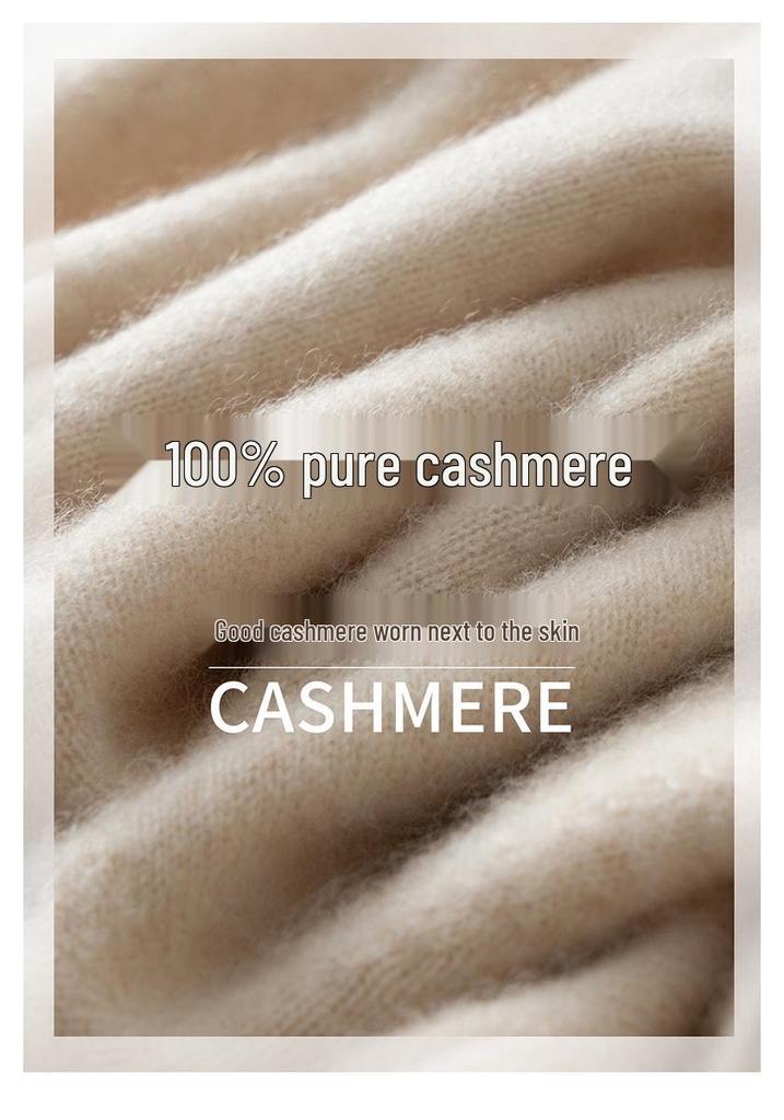 2026 Autumn/Winter Women's Pure Cashmere Round Neck Loose Knit Cardigan Sweater, Solid Color, Long Sleeve.