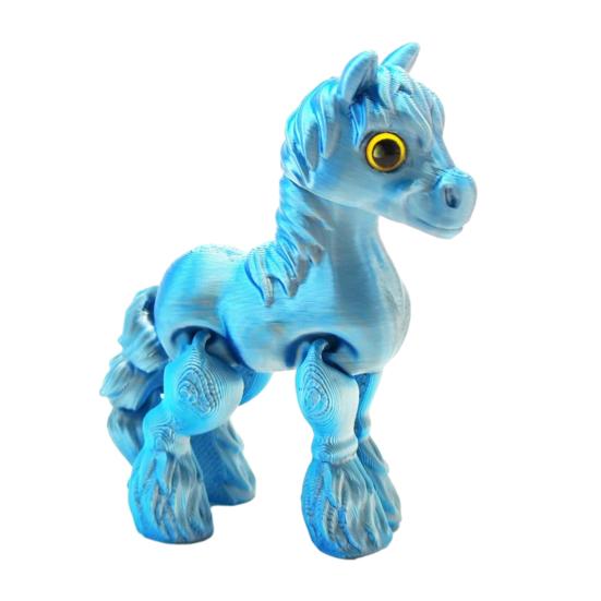 Figurine de Cheval Imprimée en 3D Articulations Mobiles Statue de Poney Jouet Fidget Anti-Stress Modèle Animal Éducatif Ornement Décoration de Bureau