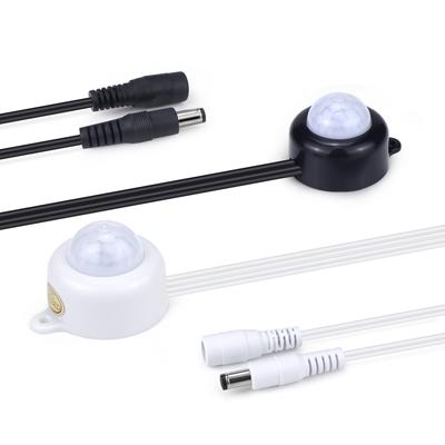 Interruptor de Luz LED com Sensor de Movimento PIR 12V-24V Infravermelho IR Indução do Corpo Humano Interruptor Detector Liga/Desliga Automático Para Luz de Fita LED