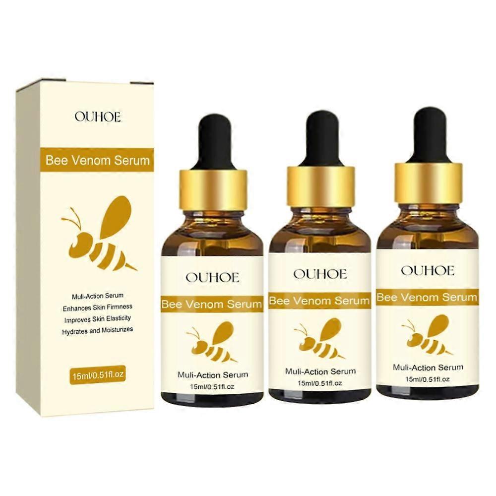 3X Bienengift Serum, Fortgeschrittenes Bienengift Serum, Bienengift Anti-Falten Essenz, Kollagen Feuchtigkeitscreme Nährendes Haut Serum