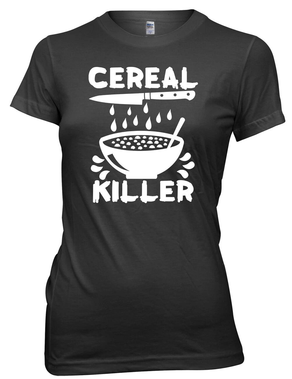 Cereal Killer Halloween Womens Ladies Funny T-Shirt L