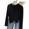Women's Slimming Plus Size Lace High Neck Long Sleeve Warm Base Layer T-shirt for Autumn/Winter