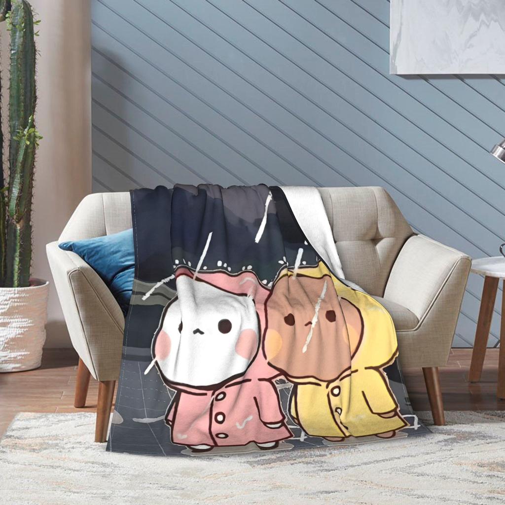Bubu Dudu Throw Blanket for Couch Soft Cozy Plush Blanket Kawaill Couple Bears 50x60 Inches Multi-size Bedspread for All Seasons