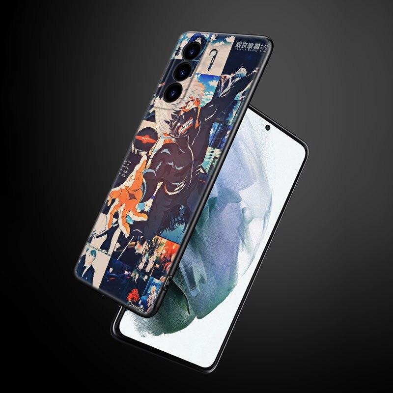 Anime Tokyo Ghoul Phone Case For Samsung Galaxy S22 Pro S21 S20 Ultra FE S10 Lite 5G S10E S9 S8 Plus Soft TPU Black Cover