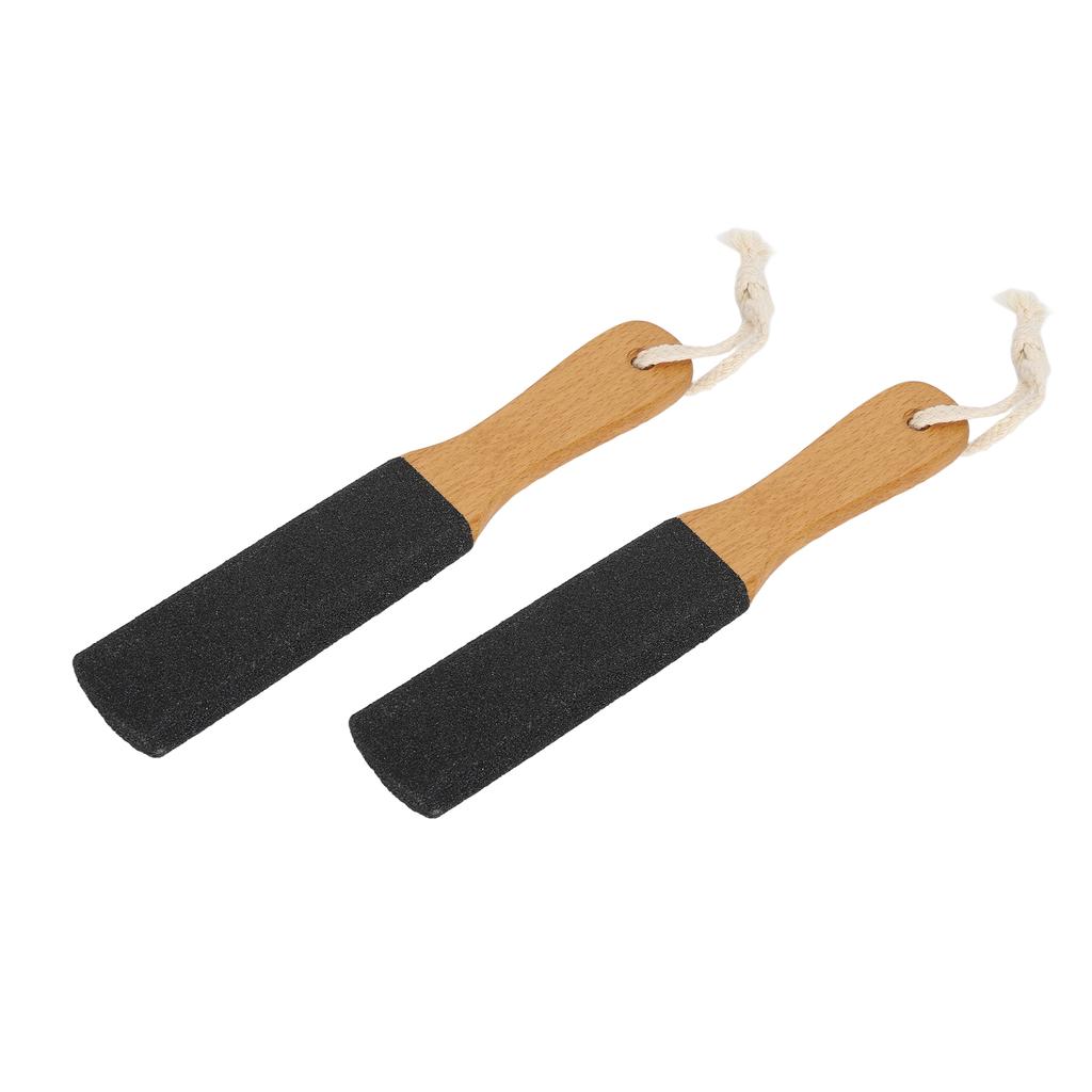 2pcs Feet Grinder Remove Callus Dead Skin Foot File Pedicure Tool with Wooden Handle U Plane