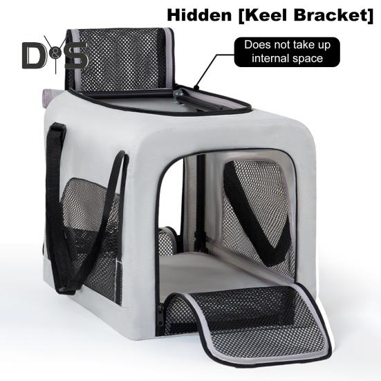 Wózek dla psa 4-kołowy wózek dla zwierząt z 360° obrotowym, chowanym uchwytem, wentylowana torba dla zwierząt, składany wózek dla psów i kotów