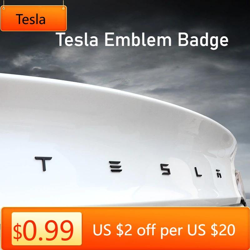Car Sticker Tesla For Tesla Model 3/S/X/Y  Logo Emblem Badge | Rear Trunk Tailgate Sticker Decal | Auto Exterior Accessories