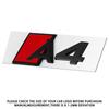 1PC 3D Aluminum Car Rear Trunk Logo Tail Badge Sticker Decal For AUDI A3 A4 A5 A6 A7 A8 A3+ A4+ A5+ A6+ A7+ A8+  Letters Emblem