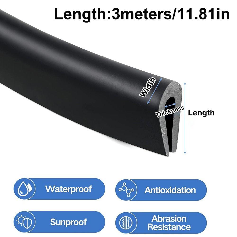 Rubber Door Edge Strip U Shape Edge Protector New Guard Seal Doors