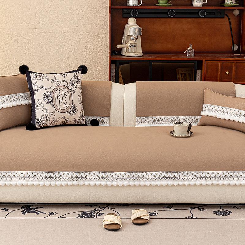 French Cream Wind Sofa Cushion, Universal In All Seasons, New  Seat Cushion, One-Piece Combination Sofa Cushion Cover