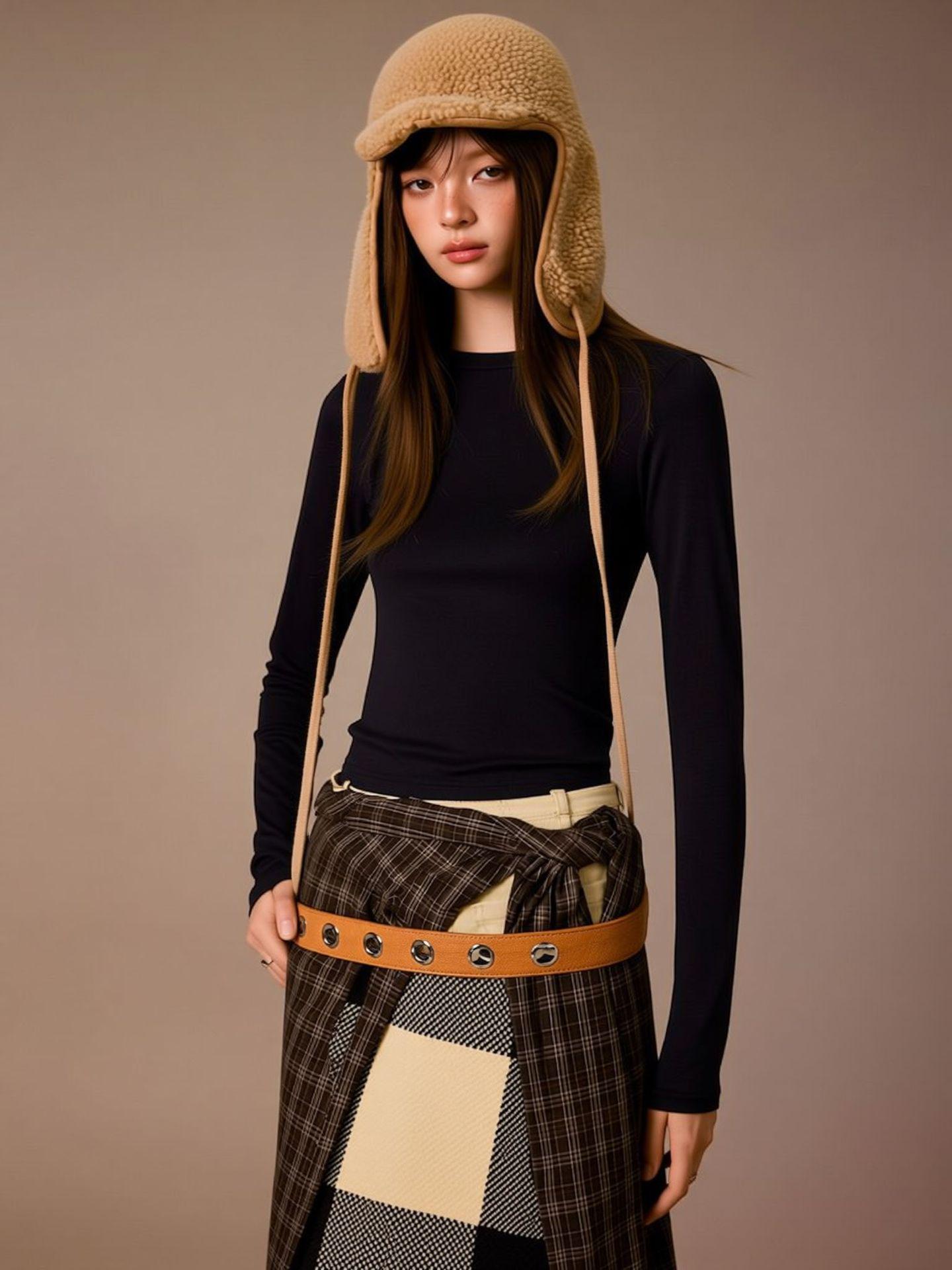 Women s Slim-Fit Modal Velvet Warm Base Layer T-Shirt - Round Neck, Long Sleeve Extra Small