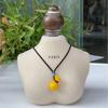 Glazed Yellow Chicken Fat Lucky Bag Pendant Necklace Gourd Handicraft Jewelry