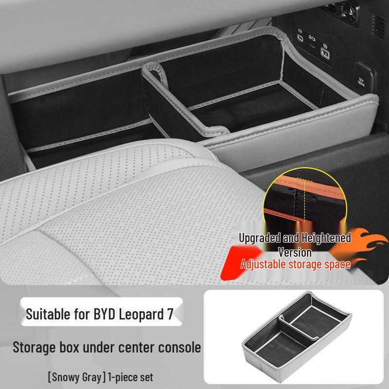 BYD Leopard 7 Silicone Center Console Storage Box with Partition Privacy Cover