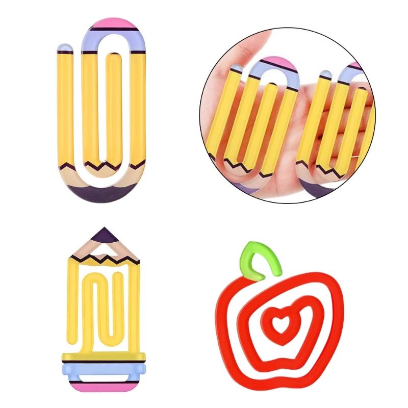 Acrylic Paper Clips,Reusable Heat Printed Transparent Bookmarks Clip For Document Organization Reading Accessories