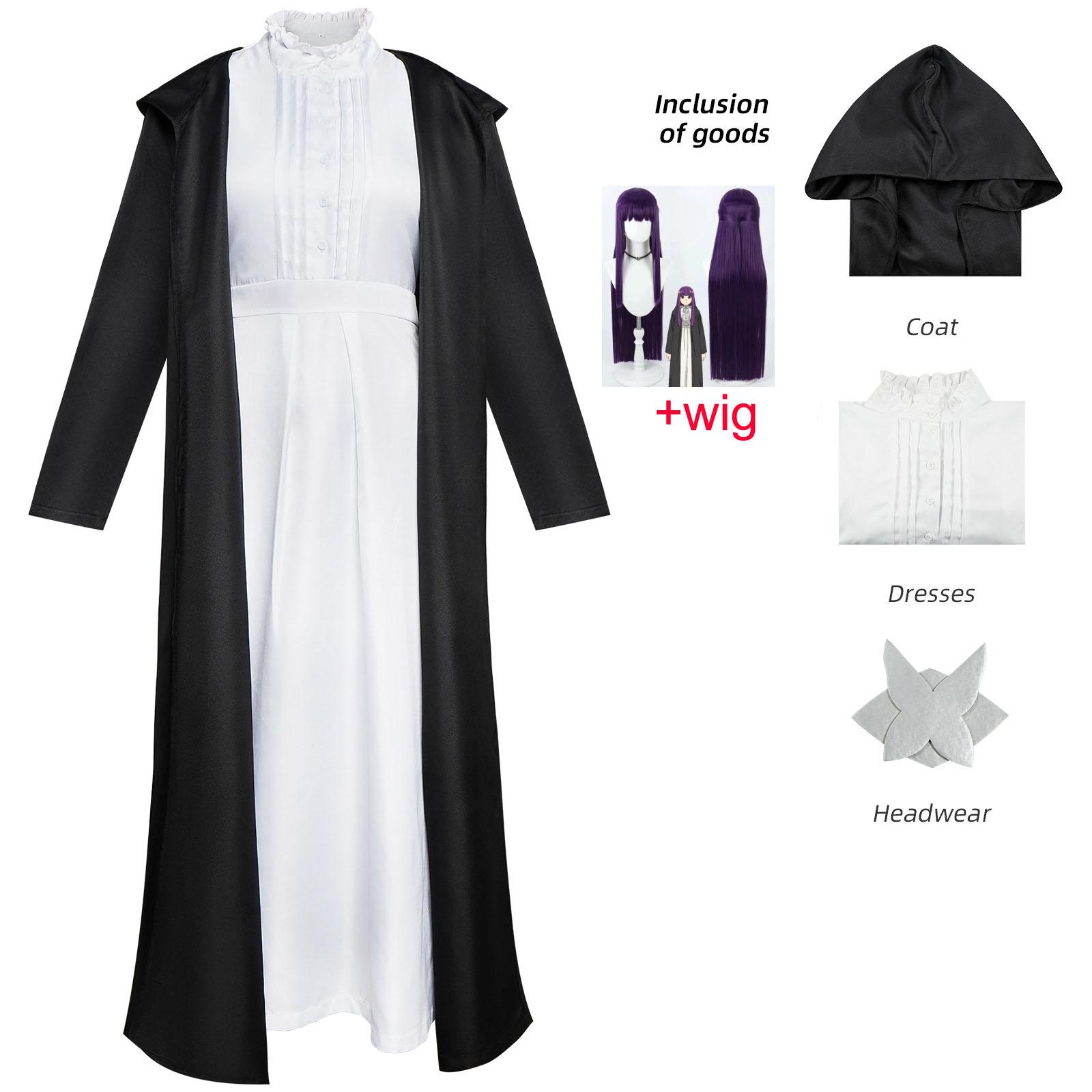 

Аниме Frieren at the Funeral Fern Косплей Костюм Fern Косплей Парик Плащ Платье Одежда Хэллоуин Карнавал Костюмы для рождественской вечеринки xs