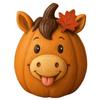 1Pc Funny Farm Animals Statue Farmhouse Pumpkin Figurines Pumpkin Table Ornaments for Autumn Halloween Thanksgiving Home Indoor