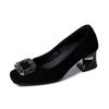  Women Fashion Elegant Comfort Spring & Summer Slip On Square Heel Shoes Lady Sexy Party Night Club Wedding Pumps Ab531