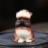 1pc Yixing Purple Clay Tea Pet Otter Ornament Animal Tea Play Decoration Tea Table