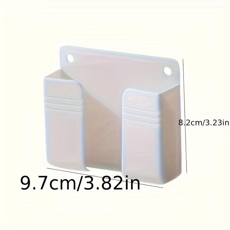 Space-Saving Wall-Mounted Phone Charging Holder - Multi-Functional Plastic Organizer for Bedside & TV Remote Control Storage