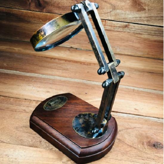 Brass Adjustable Magnifying Glass,Gift Items, Anniversary Gift, Husband Gift,