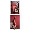 Satin Naturally silky and alluring3D One-piece lace suspender black sheer open-crotch no-removal stockings for summer