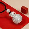 Silver Money Bag Necklace, Unisex, Design, Chinese-style, Vintage Pendant, Trendy, Chinese Style, Fortune Bag, Couple Pendant