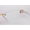 RSINC Rimless Rubber Frame Eyeglass Fashion Eye Wear Gold White 50-18-140 Tag A1