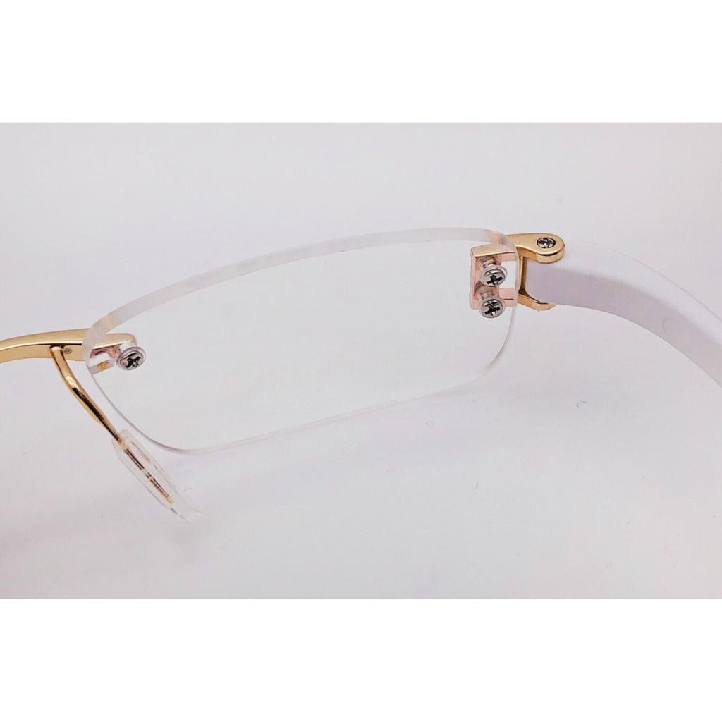 RSINC Rimless Rubber Frame Eyeglass Fashion Eye Wear Gold White 50-18-140 Tag A1
