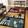 Chainsaw Man Tæppe til Stue & Soveværelse, Boligindretning Cool Film & Spil Gulvmåtte -HE7