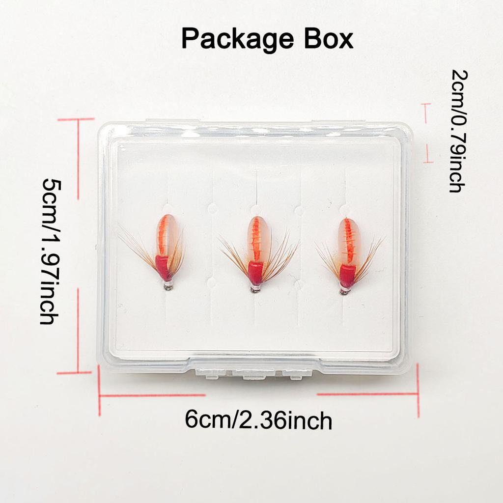 9Pcs-3 Boxs Bundle Fly Fishing Flies 3 different styles Wet Flies Bait Nymph Lure Flies for Flishing Trout/Carp Artificial Lure