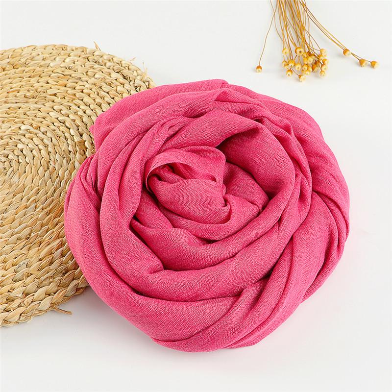 37 Color Plain Big Size Fringe Cotton Viscose Scarf Lady Warme Soft Shawls And Wraps Pashmina Stole Female Kerchief Muslim Hijab