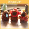 Keychain Stuffed Capybara Soft Short Plush Toy Pp Cotton Accessory Backpack