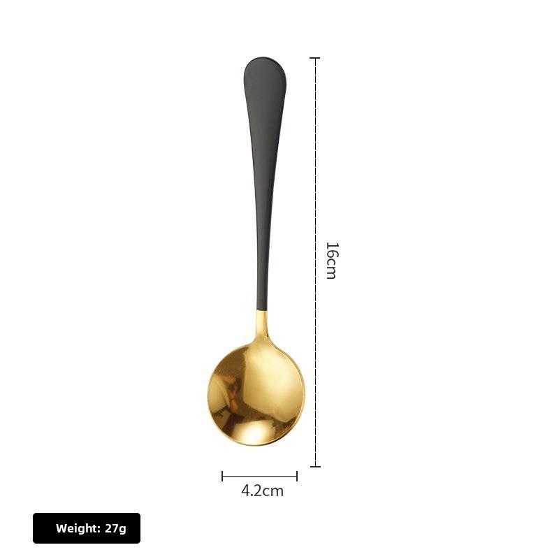Watermelon Spoon, Stainless Steel Spoon, Cute Spoon, No. 3 Round Spoon, Long-handled Spoon, Seasoning Spoon