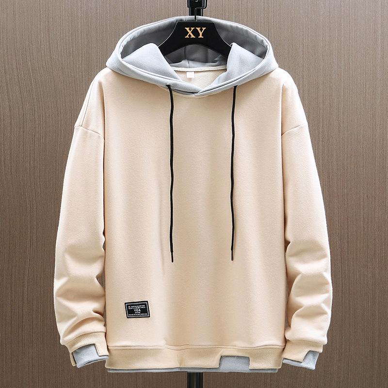 2026 Men's Korean-Style Hooded Sweatshirt: Loose Casual Two-Piece Streetwear Jacket.