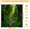 Tropical Jungle Rainforest Trees River Rocks Shower Curtain,Bathroom Shower Curtains Bathtub Home Decor Waterproof Fabric Machin
