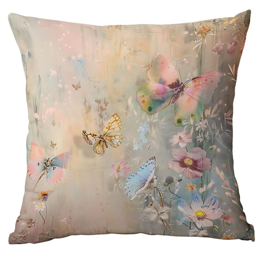 New Creative Butterfly Pillowcase Spring and Summer Dreamy Pillowcase Home Bedside Sofa Backrest Cover