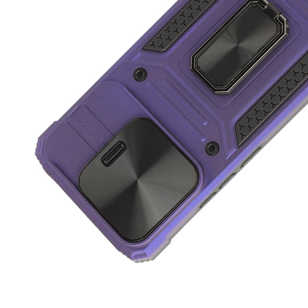 Armored Case for Xiaomi Redmi Note 13 Pro 5G, CamShield Slide, Purple + 9H Tempered Glass